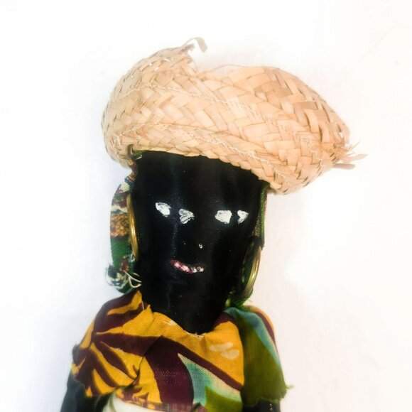 Jamaican Caribbean Calypso Handmade Folk Art Ethnic Souvenir Plush Doll - Picture 3 of 6